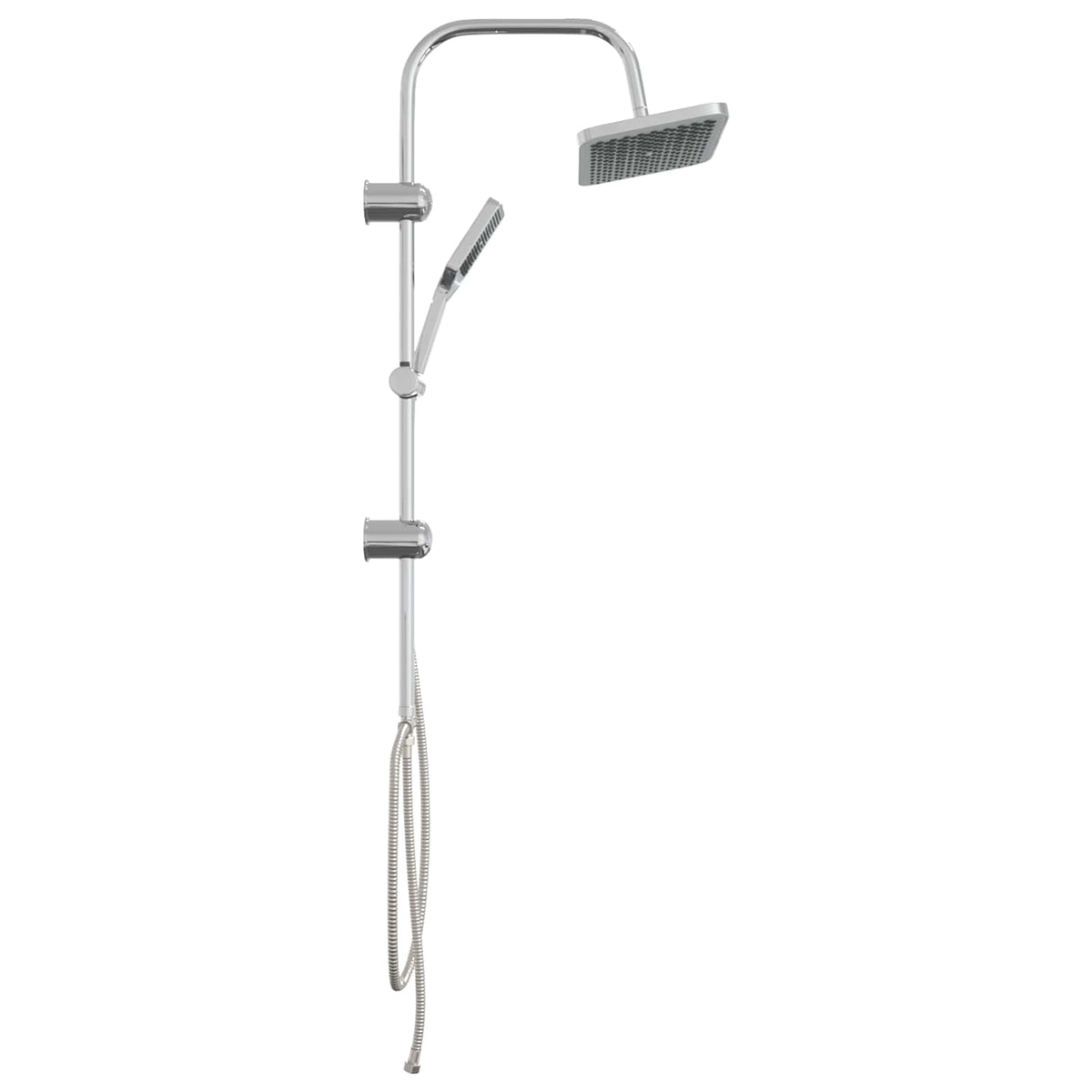 vidaXL Shower System with Shower Head Chrome Stainless Steel