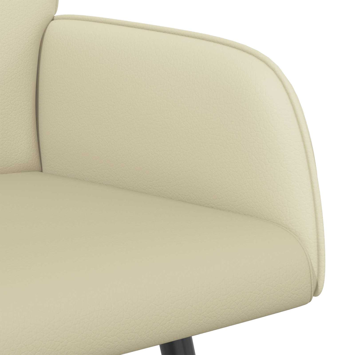 vidaXL 2 Seater Sofa with Metal Legs 2-Seater Cream Faux Leather
