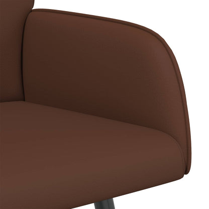 vidaXL 2 Seater Sofa with Metal Legs 2-Seater Brown Faux Leather