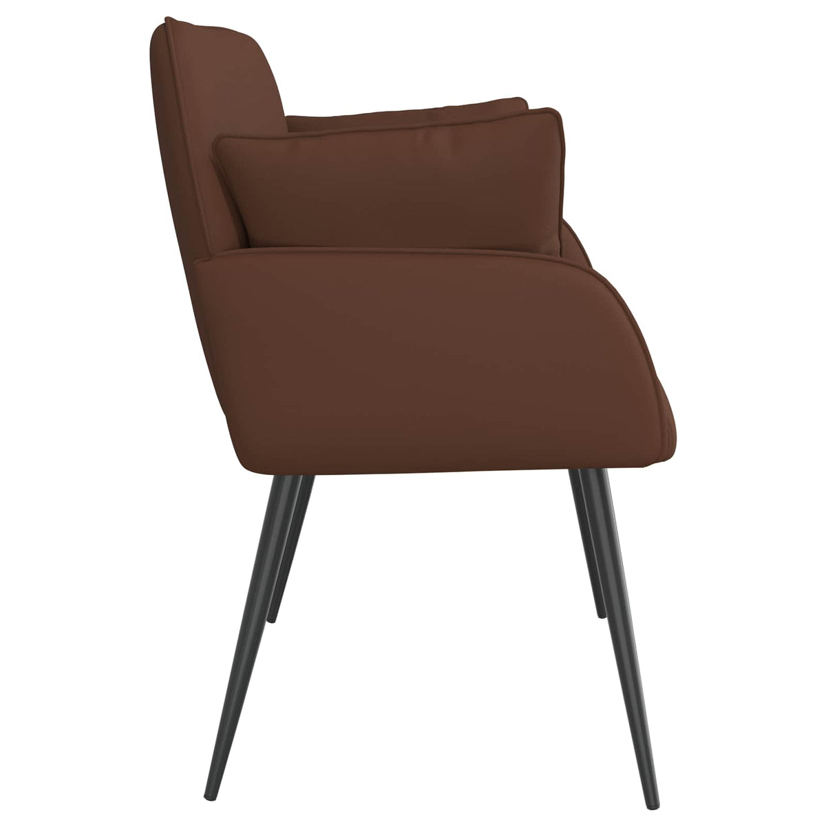vidaXL 2 Seater Sofa with Metal Legs 2-Seater Brown Faux Leather