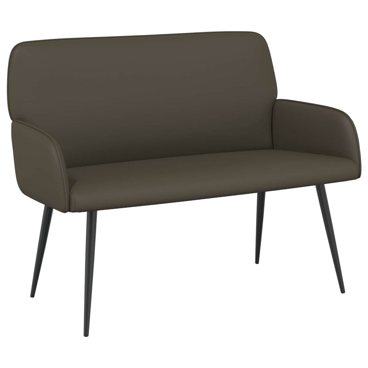 vidaXL 2 Seater Sofa with Metal Legs 2-Seater Grey Faux Leather