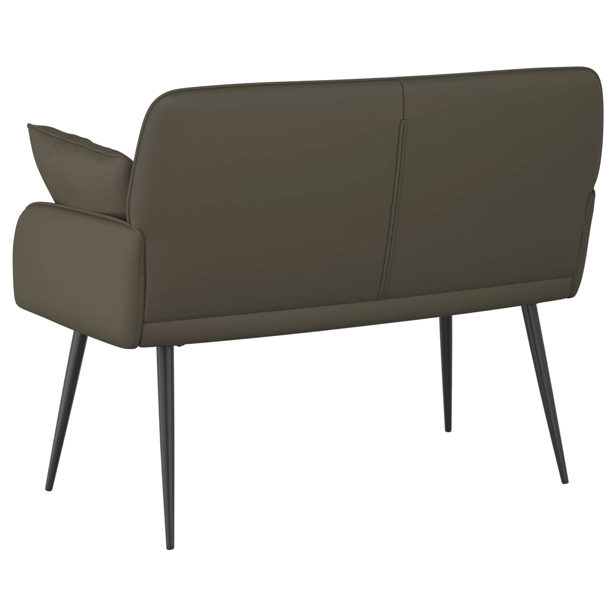vidaXL 2 Seater Sofa with Metal Legs 2-Seater Grey Faux Leather