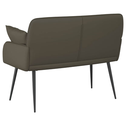 vidaXL 2 Seater Sofa with Metal Legs 2-Seater Grey Faux Leather