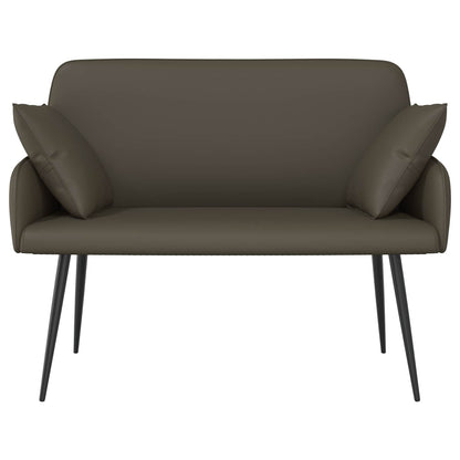 vidaXL 2 Seater Sofa with Metal Legs 2-Seater Grey Faux Leather