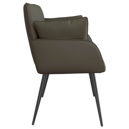 vidaXL 2 Seater Sofa with Metal Legs 2-Seater Grey Faux Leather