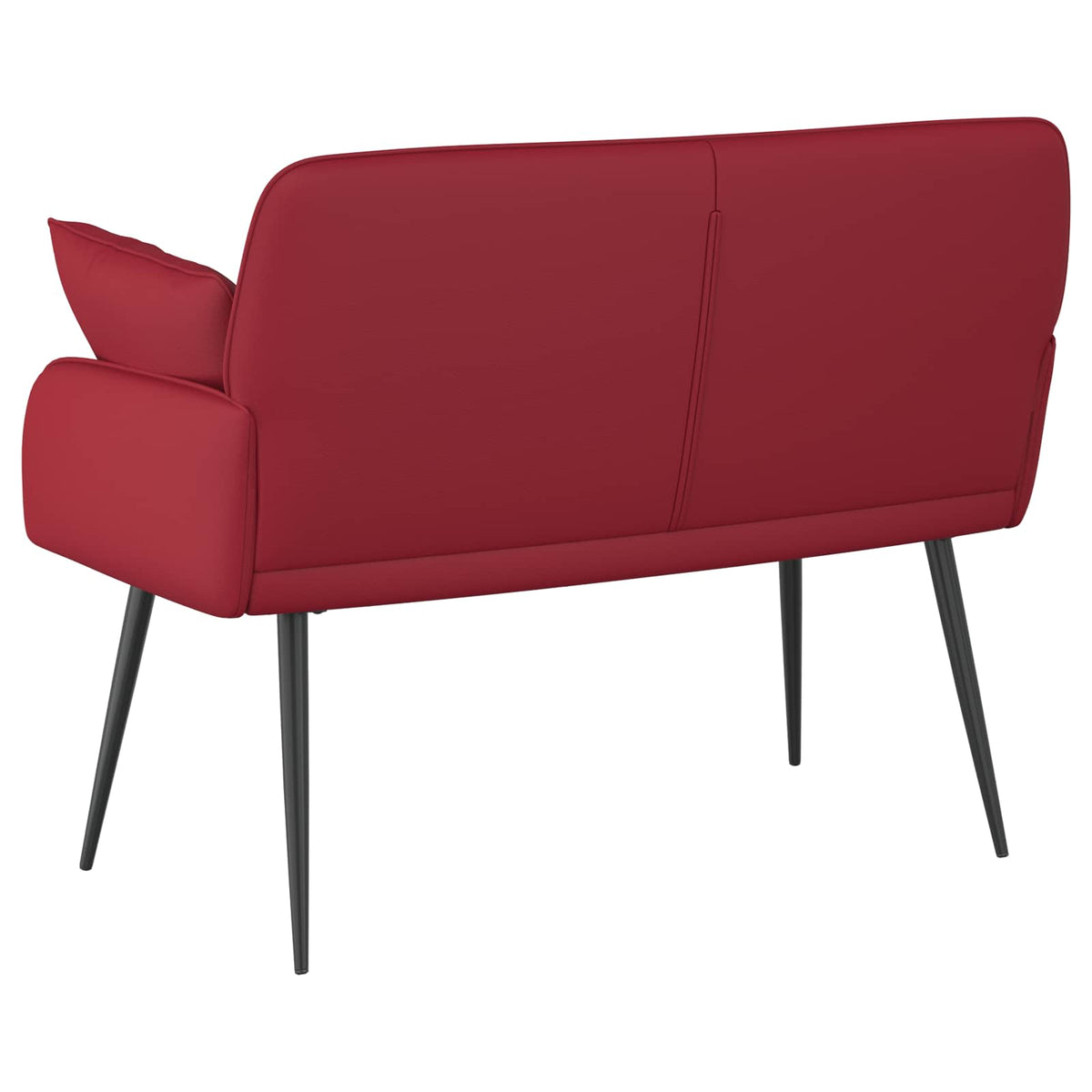 vidaXL 2 Seater Sofa with Metal Legs 2-Seater Wine Red Faux Leather