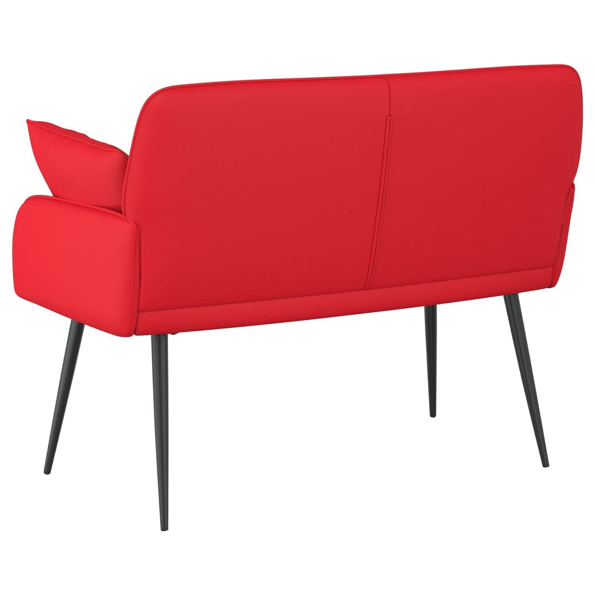vidaXL 2 Seater Sofa with Metal Legs 2-Seater Red Faux Leather