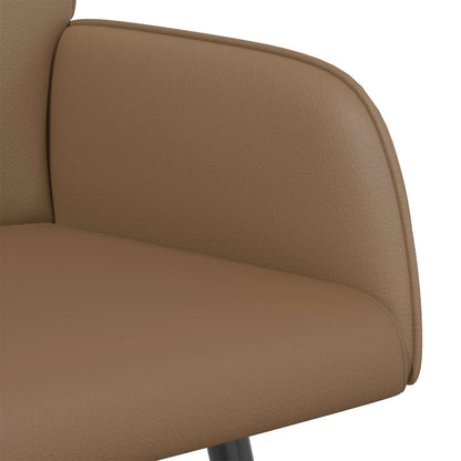 vidaXL 2 Seater Sofa with Metal Legs 2-Seater Cappuccino Faux Leather
