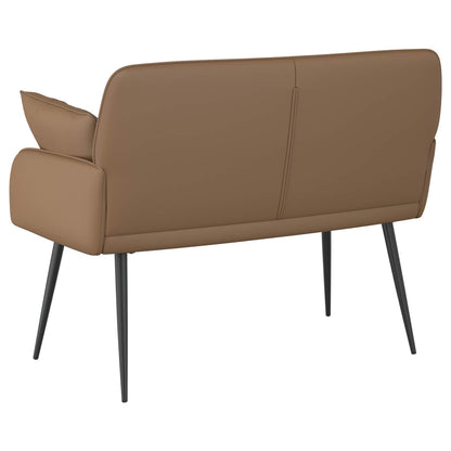 vidaXL 2 Seater Sofa with Metal Legs 2-Seater Cappuccino Faux Leather