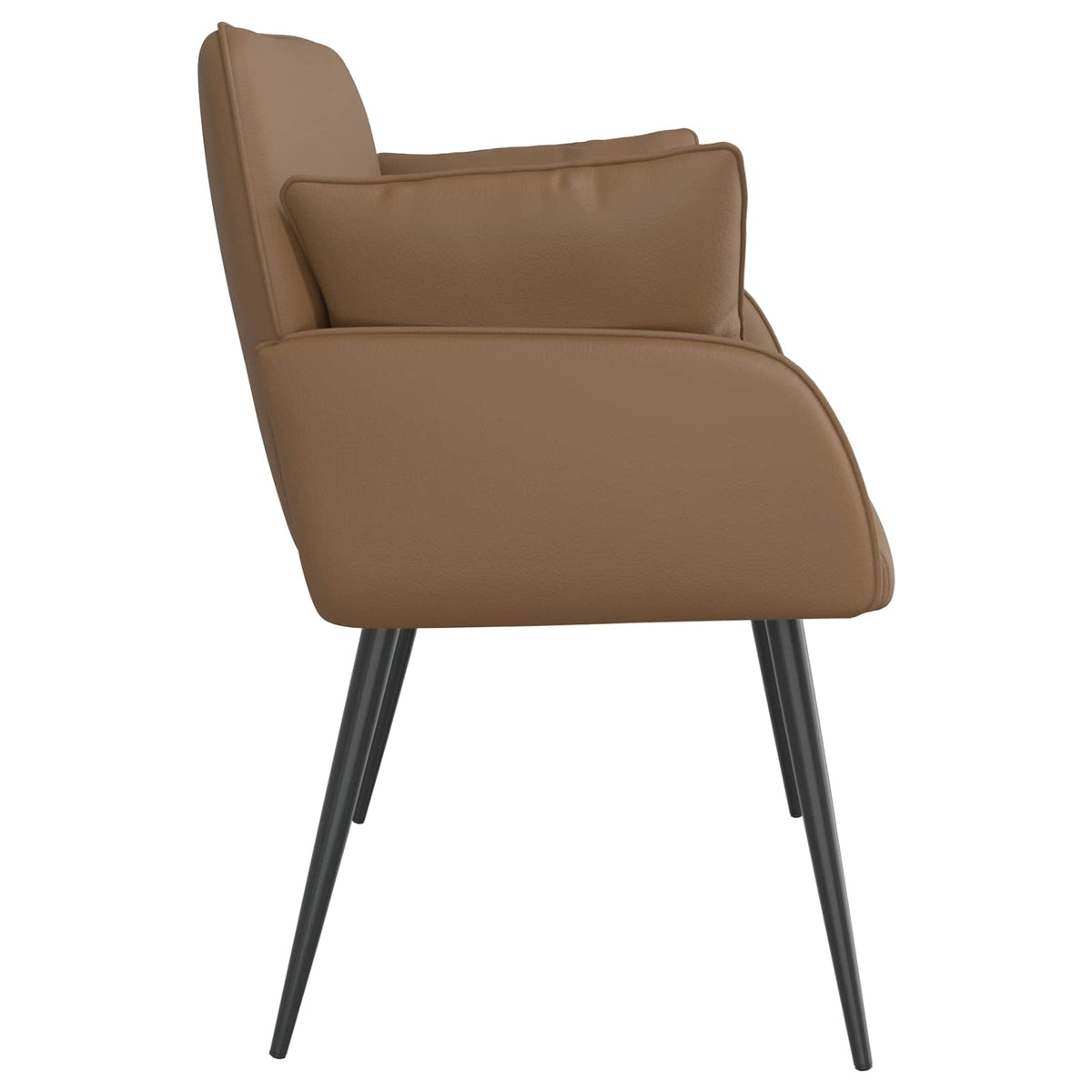 vidaXL 2 Seater Sofa with Metal Legs 2-Seater Cappuccino Faux Leather