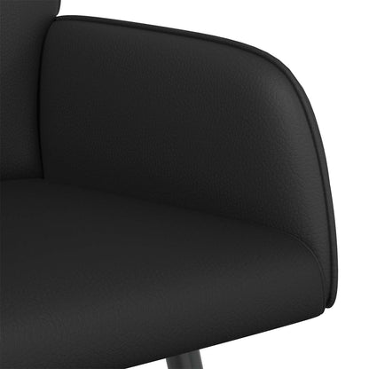 vidaXL 2 Seater Sofa with Metal Legs 2-Seater Black Faux Leather