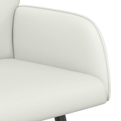 vidaXL 2 Seater Sofa with Metal Legs 2-Seater White Faux Leather