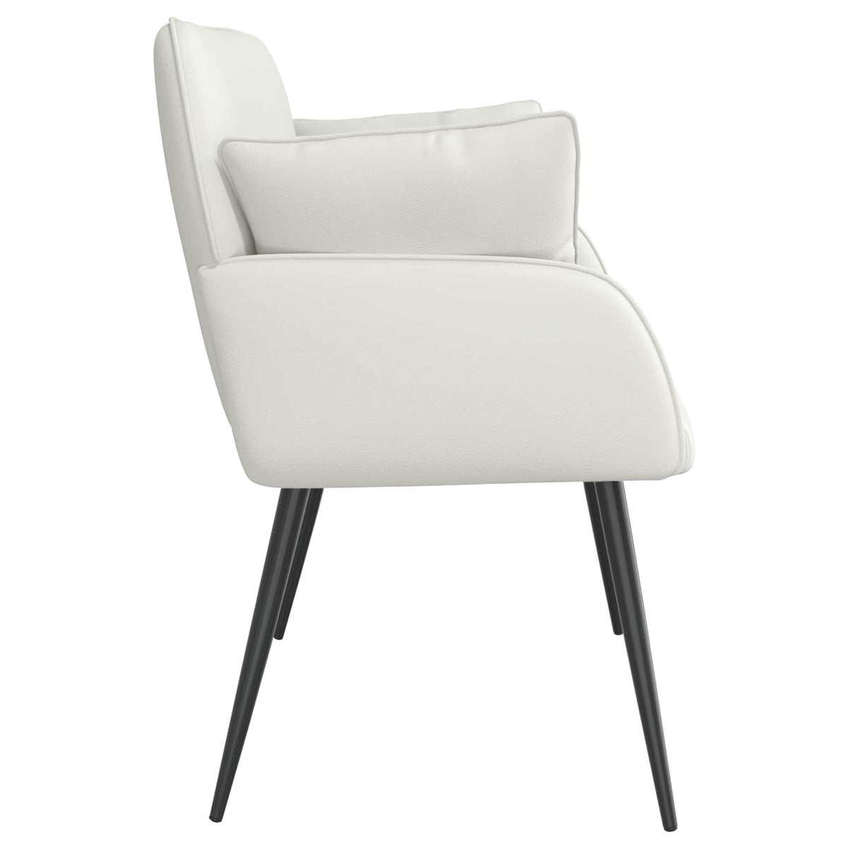 vidaXL 2 Seater Sofa with Metal Legs 2-Seater White Faux Leather