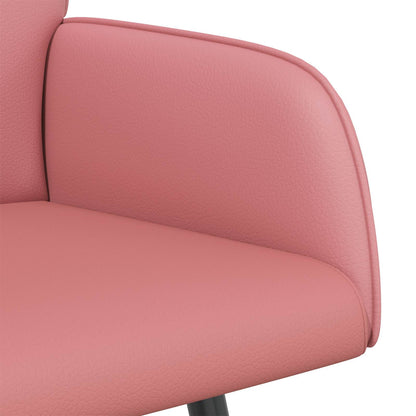 vidaXL 2 Seater Sofa with Metal Legs 2-Seater Pink Faux Leather