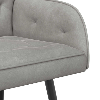 vidaXL 2 Seater Sofa with Metal Legs 2-Seater Light Grey Velvet