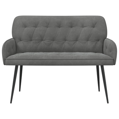 vidaXL 2 Seater Sofa with Metal Legs 2-Seater Dark Grey Velvet