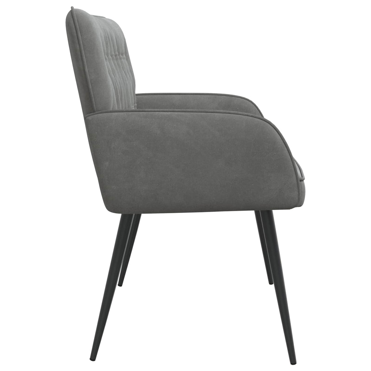 vidaXL 2 Seater Sofa with Metal Legs 2-Seater Dark Grey Velvet