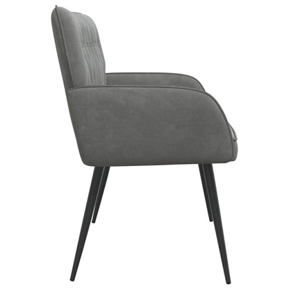 vidaXL 2 Seater Sofa with Metal Legs 2-Seater Dark Grey Velvet