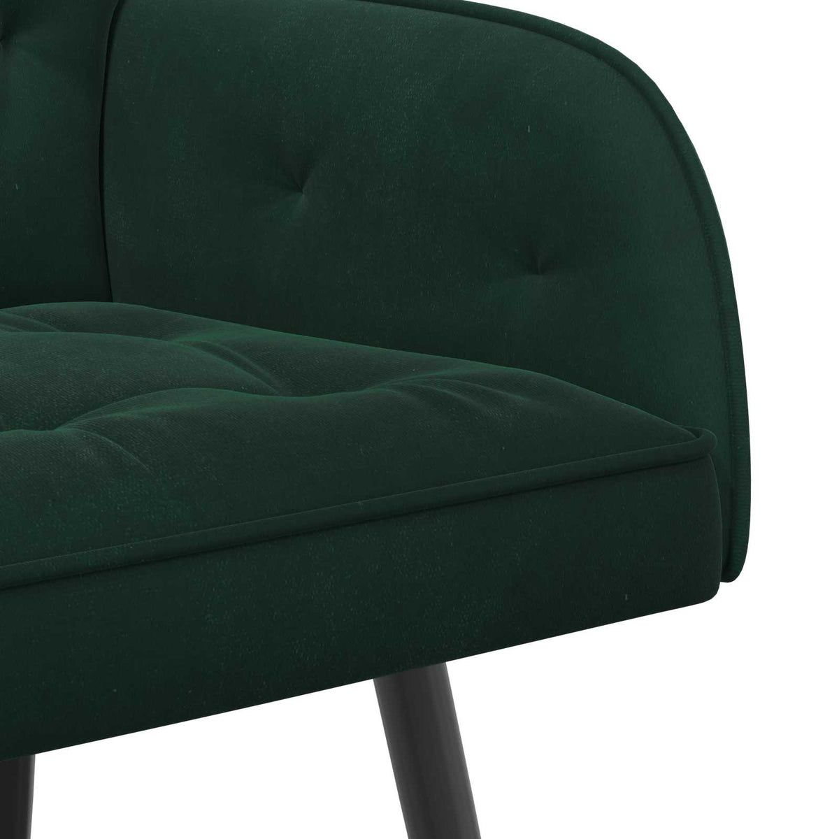 vidaXL 2 Seater Sofa with Metal Legs 2-Seater Dark Green Velvet