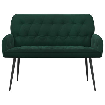 vidaXL 2 Seater Sofa with Metal Legs 2-Seater Dark Green Velvet