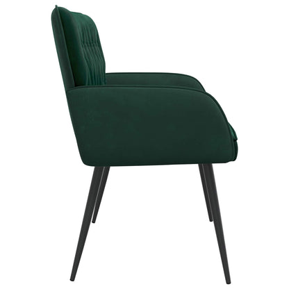 vidaXL 2 Seater Sofa with Metal Legs 2-Seater Dark Green Velvet