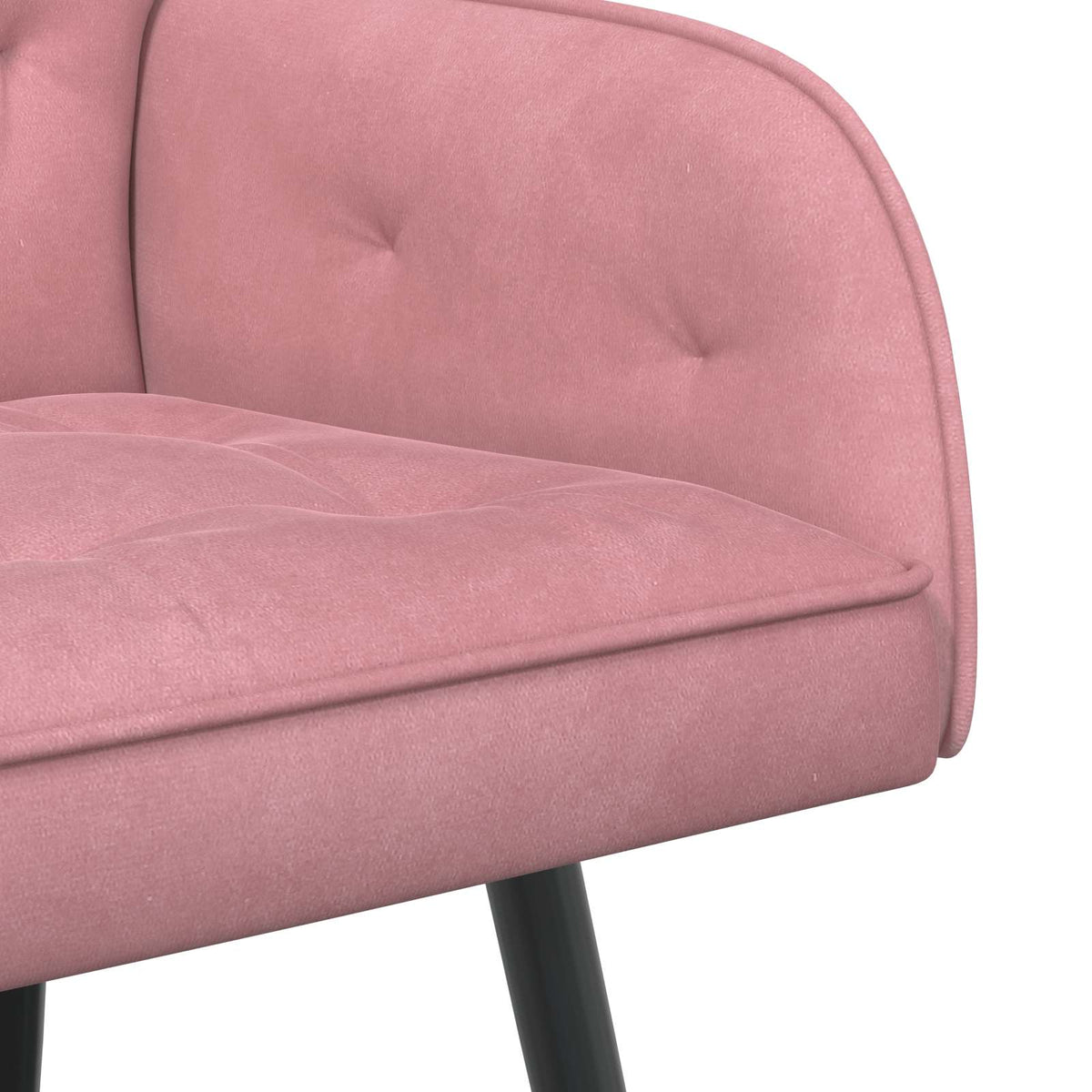 vidaXL 2 Seater Sofa with Metal Legs 2-Seater Pink Velvet