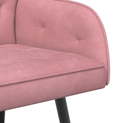 vidaXL 2 Seater Sofa with Metal Legs 2-Seater Pink Velvet