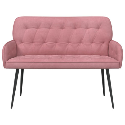vidaXL 2 Seater Sofa with Metal Legs 2-Seater Pink Velvet
