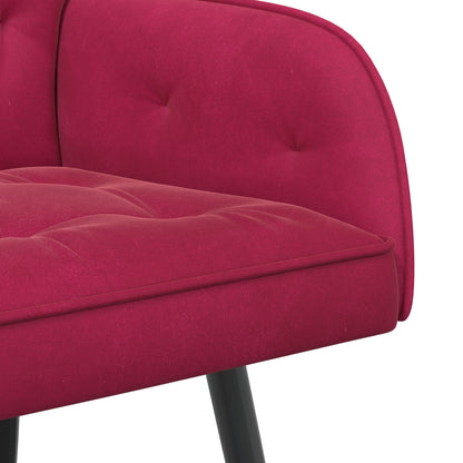 vidaXL 2 Seater Sofa with Metal Legs 2-Seater Wine Red Velvet