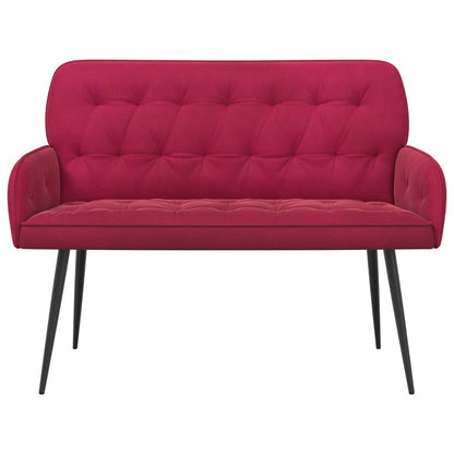 vidaXL 2 Seater Sofa with Metal Legs 2-Seater Wine Red Velvet