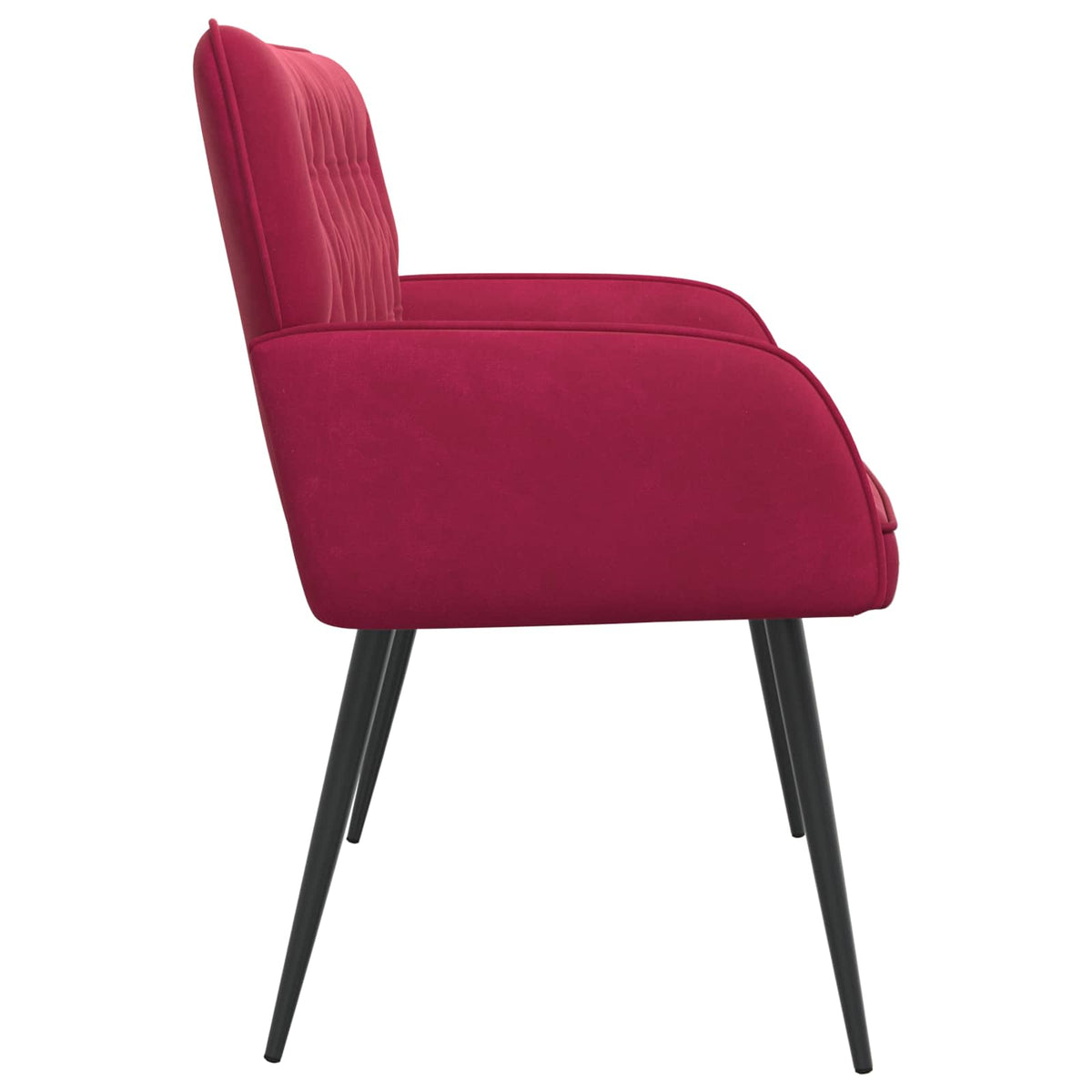 vidaXL 2 Seater Sofa with Metal Legs 2-Seater Wine Red Velvet