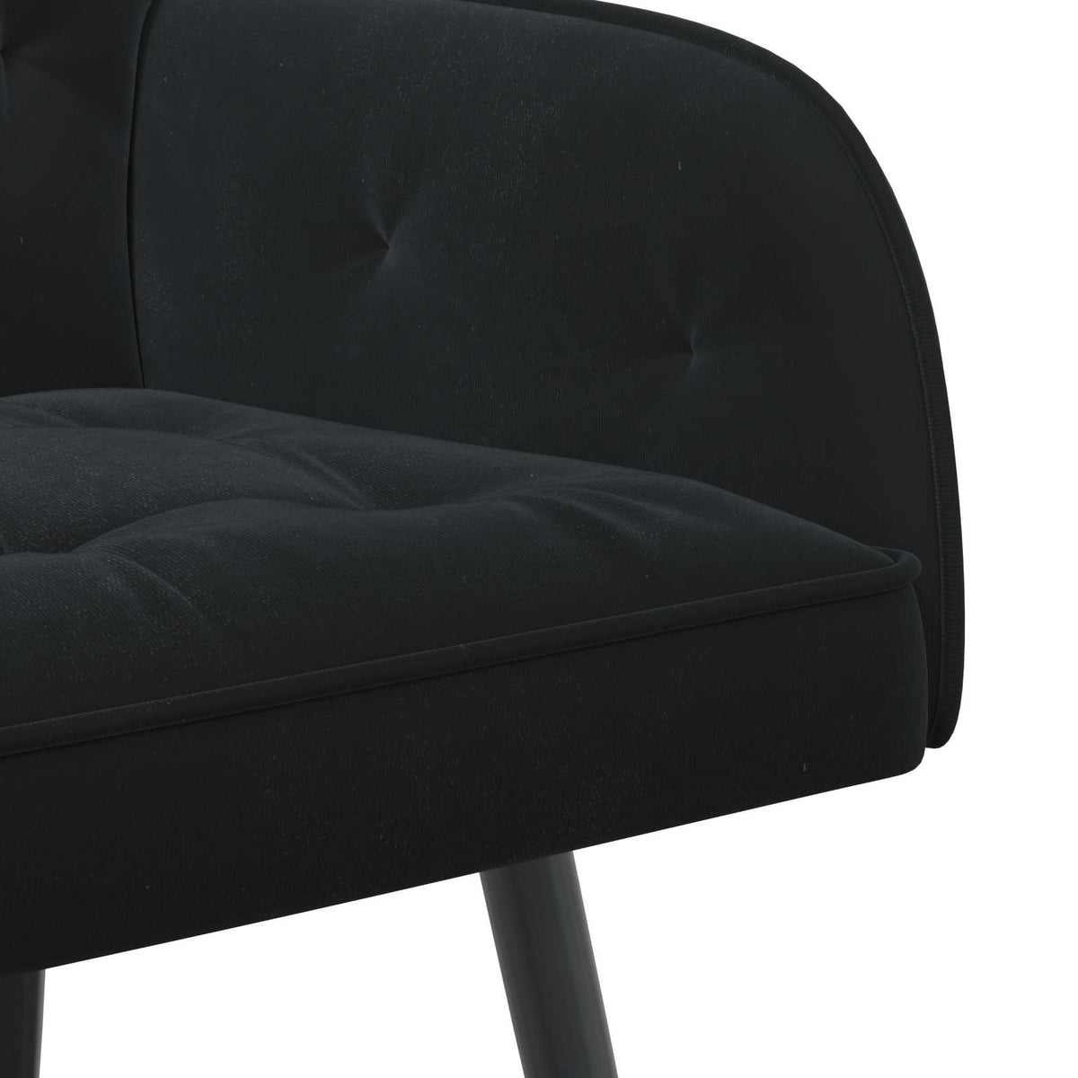 vidaXL 2 Seater Sofa with Metal Legs 2-Seater Black Velvet