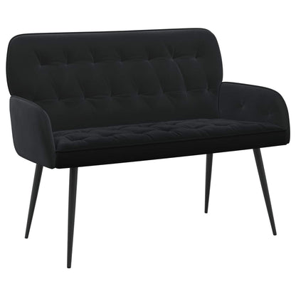 vidaXL 2 Seater Sofa with Metal Legs 2-Seater Black Velvet