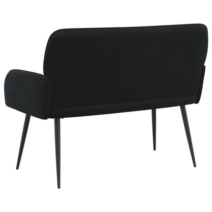 vidaXL 2 Seater Sofa with Metal Legs 2-Seater Black Velvet