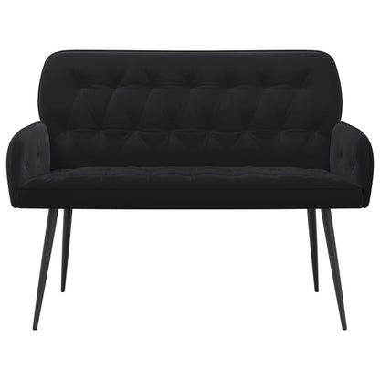 vidaXL 2 Seater Sofa with Metal Legs 2-Seater Black Velvet