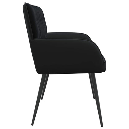 vidaXL 2 Seater Sofa with Metal Legs 2-Seater Black Velvet