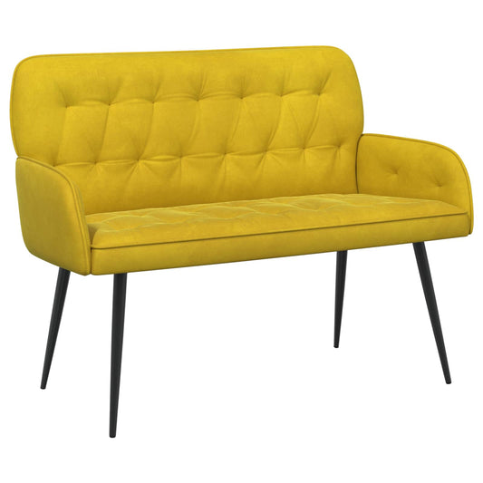 vidaXL 2 Seater Sofa with Metal Legs 2-Seater Yellow Velvet