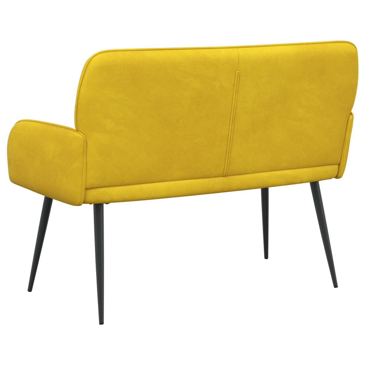 vidaXL 2 Seater Sofa with Metal Legs 2-Seater Yellow Velvet