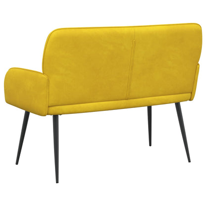 vidaXL 2 Seater Sofa with Metal Legs 2-Seater Yellow Velvet