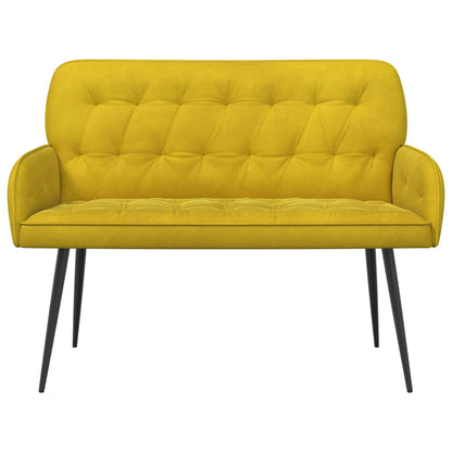 vidaXL 2 Seater Sofa with Metal Legs 2-Seater Yellow Velvet