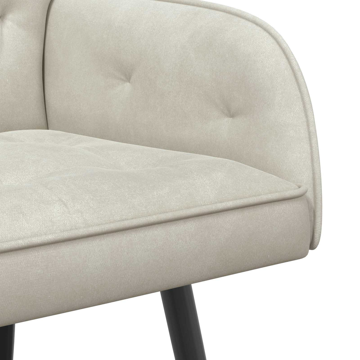 vidaXL 2 Seater Sofa with Metal Legs 2-Seater Cream Velvet