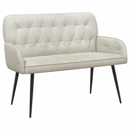 vidaXL 2 Seater Sofa with Metal Legs 2-Seater Cream Velvet