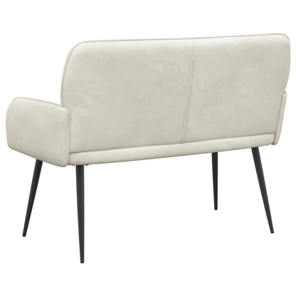 vidaXL 2 Seater Sofa with Metal Legs 2-Seater Cream Velvet