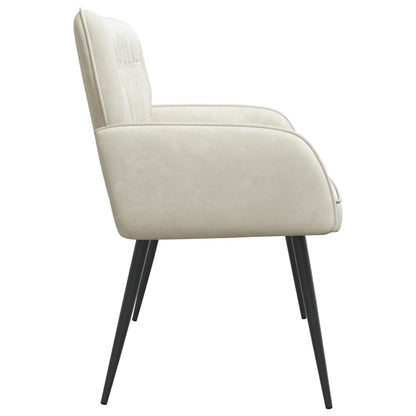 vidaXL 2 Seater Sofa with Metal Legs 2-Seater Cream Velvet