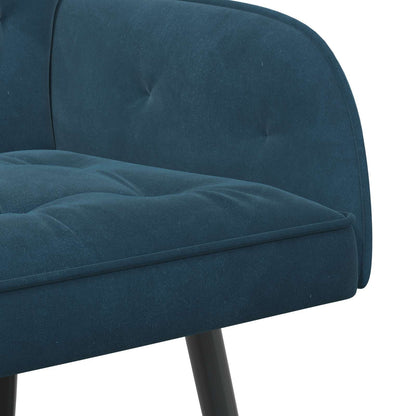 vidaXL 2 Seater Sofa with Metal Legs 2-Seater Blue Velvet