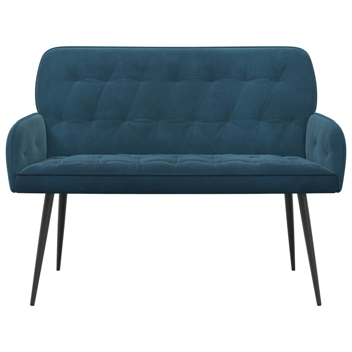 vidaXL 2 Seater Sofa with Metal Legs 2-Seater Blue Velvet
