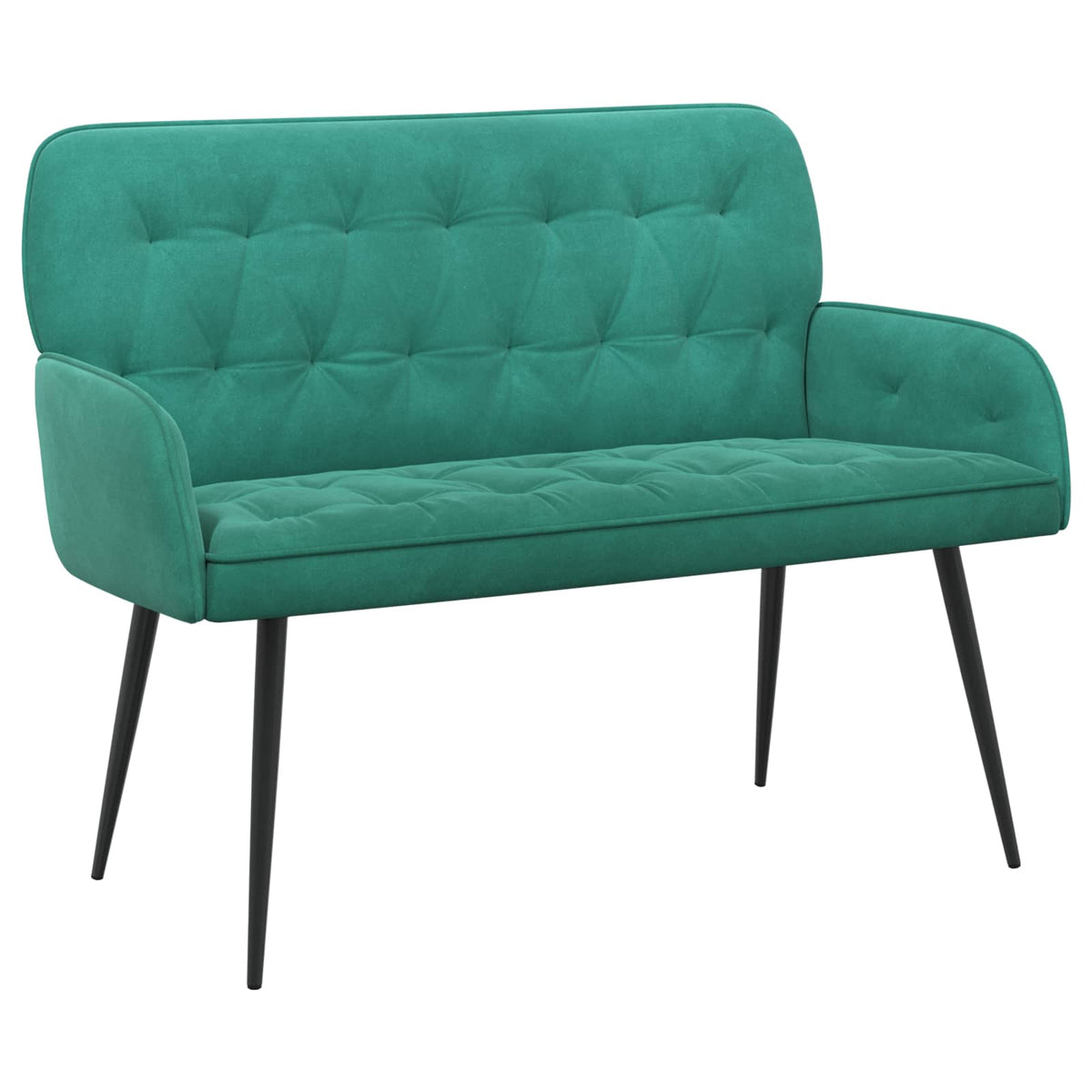 vidaXL 2 Seater Sofa with Metal Legs 2-Seater Turquoise Velvet
