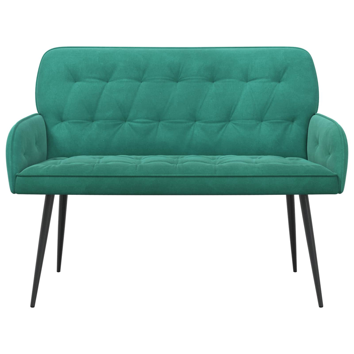vidaXL 2 Seater Sofa with Metal Legs 2-Seater Turquoise Velvet