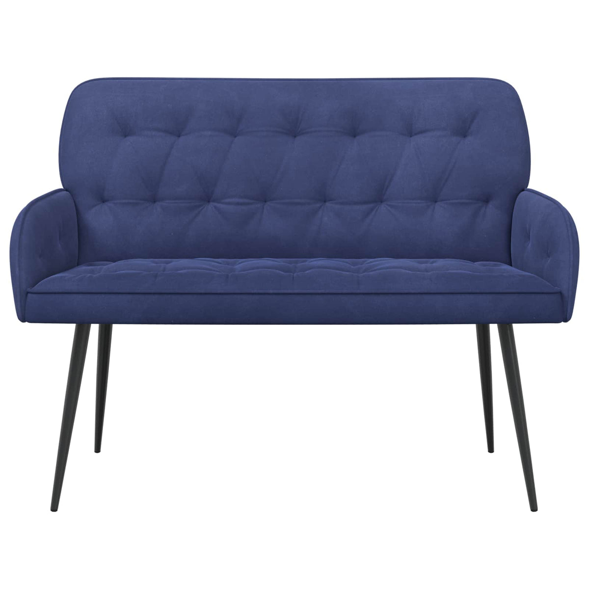 vidaXL 2 Seater Sofa with Metal Legs 2-Seater Police Blue Velvet