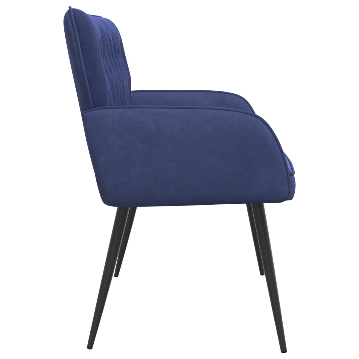 vidaXL 2 Seater Sofa with Metal Legs 2-Seater Police Blue Velvet